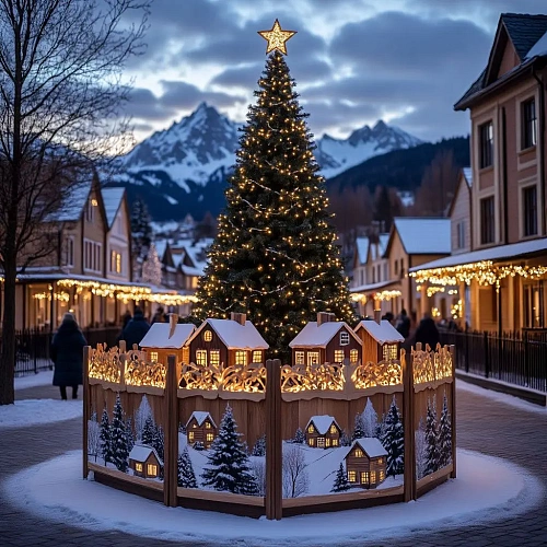 Резное декоративное ограждение для елок 